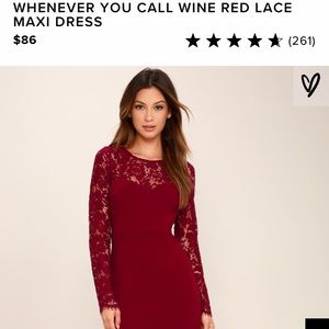 Gorgeous Wine Lace Dress